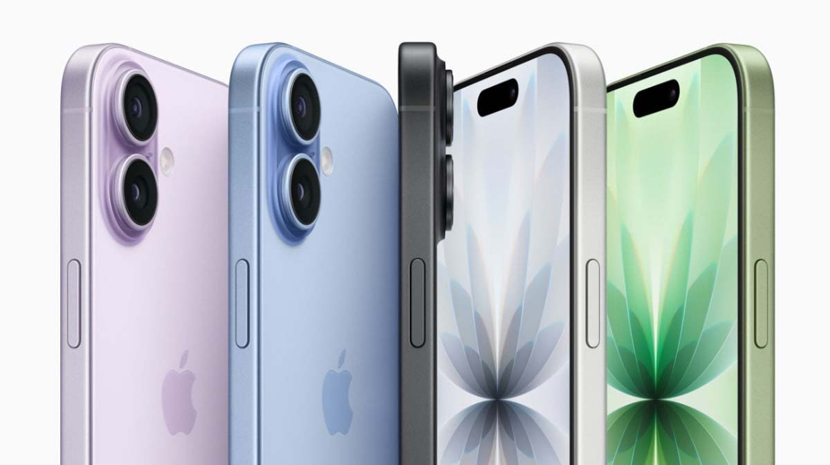 値上げ対象となったiPhone17シリーズ4色(パープル・ブルー・ブラック・グリーン)のカメラ部・側面デザイン