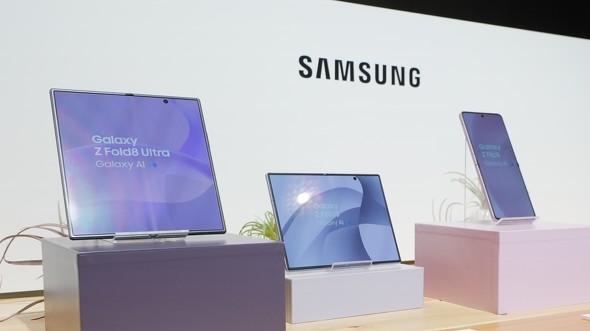 Galaxy Z Fold8 Ultra・Fold8・Flip8 発表イベント会場のSamsungブース展示
